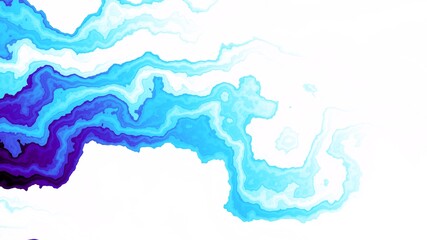 Abstract fractal pattern on white blank background.