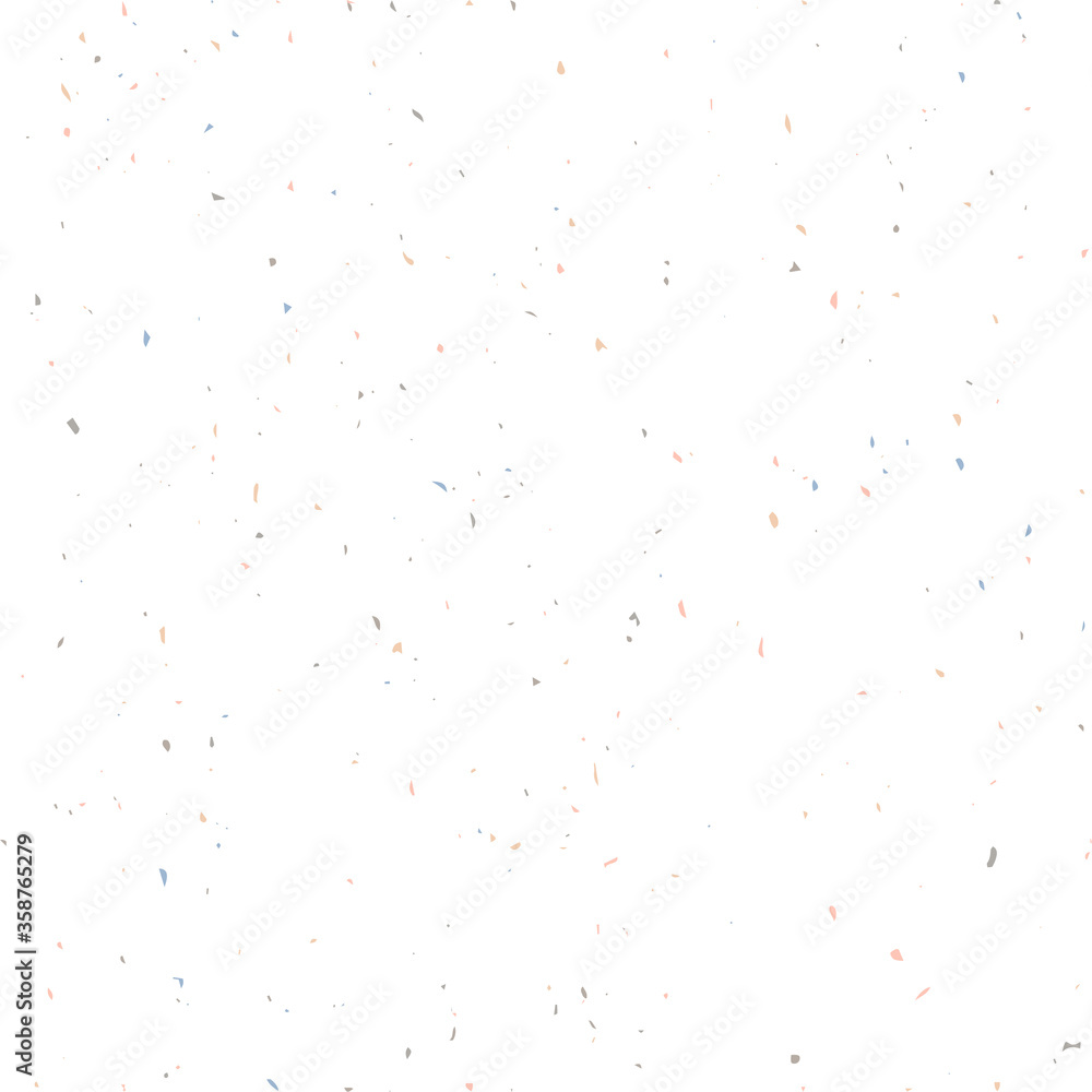 Poster Terrazzo flooring textured surface modern abstract pattern. Vector seamless abstract repeat with chips of marble or granite in soft pastel  colors.