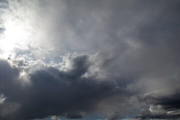 Fototapeta premium Clouds on the sky as a background.