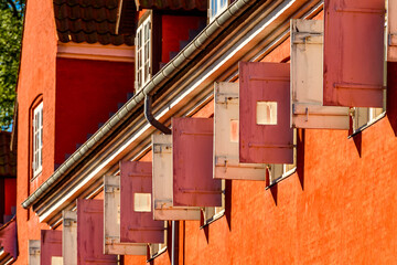 Architecture of Kastellet, Copenhagen, Denmark, is one of the star fortresses in Northern Europe