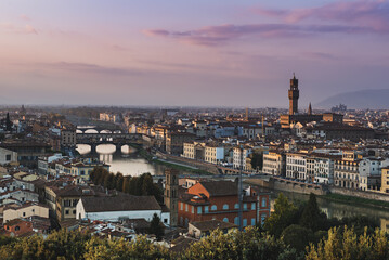 Obraz premium Florence View at sunset