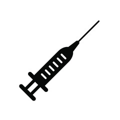 Injections and medicines Vaccine and syringe Vector icon illustration