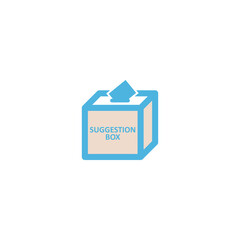suggestion box icon flat vector logo design trendy