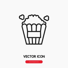 popcorn icon vector symbol sign