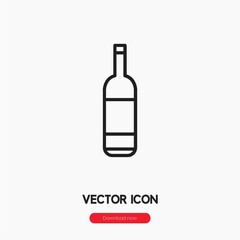 wine bottle icon vector symbol sign