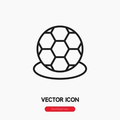 Obraz premium football ball icon vector symbol sign