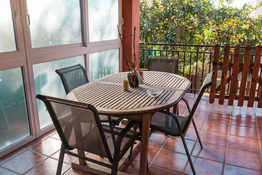 Terraza particular en un chalet