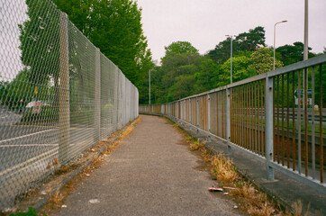 An urban empty walk way in Bracknell, England