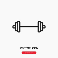 barbell icon vector symbol sign