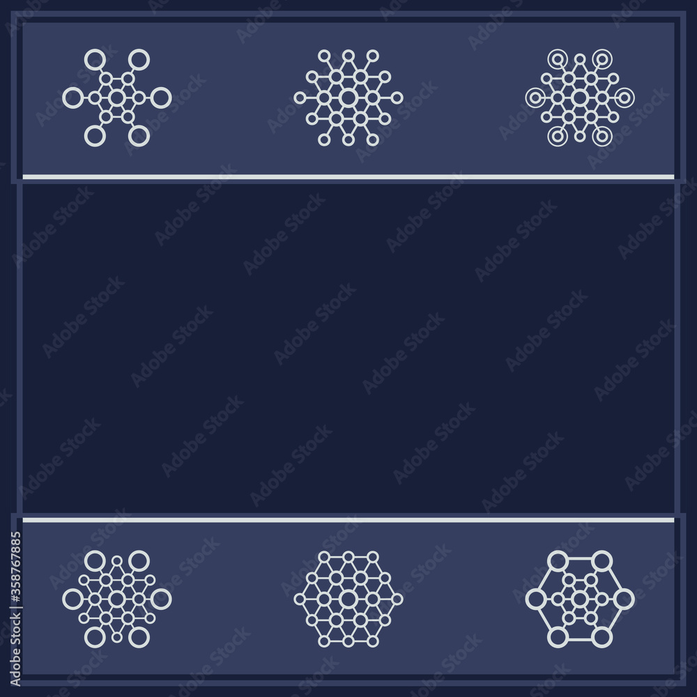 Poster abstract technology frame template for design. tech empty banner.