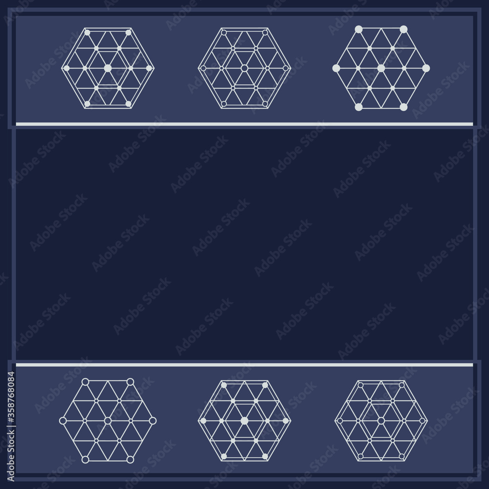 Poster abstract technology frame template for design. tech empty banner.