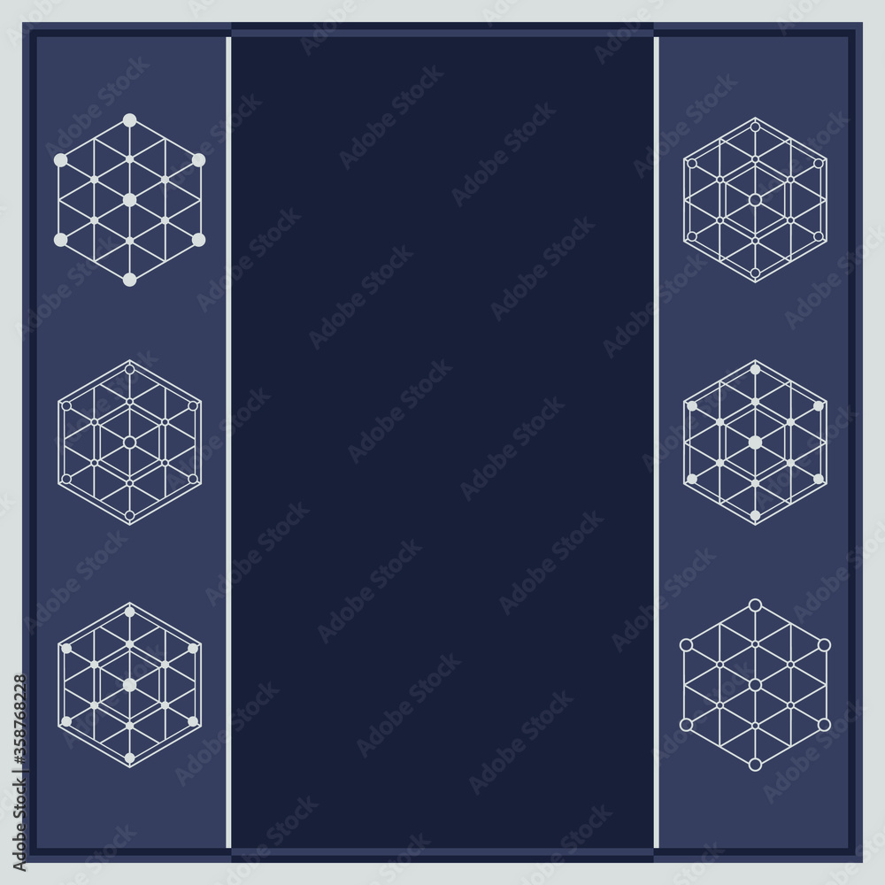 Poster abstract technology frame template for design. tech empty banner.