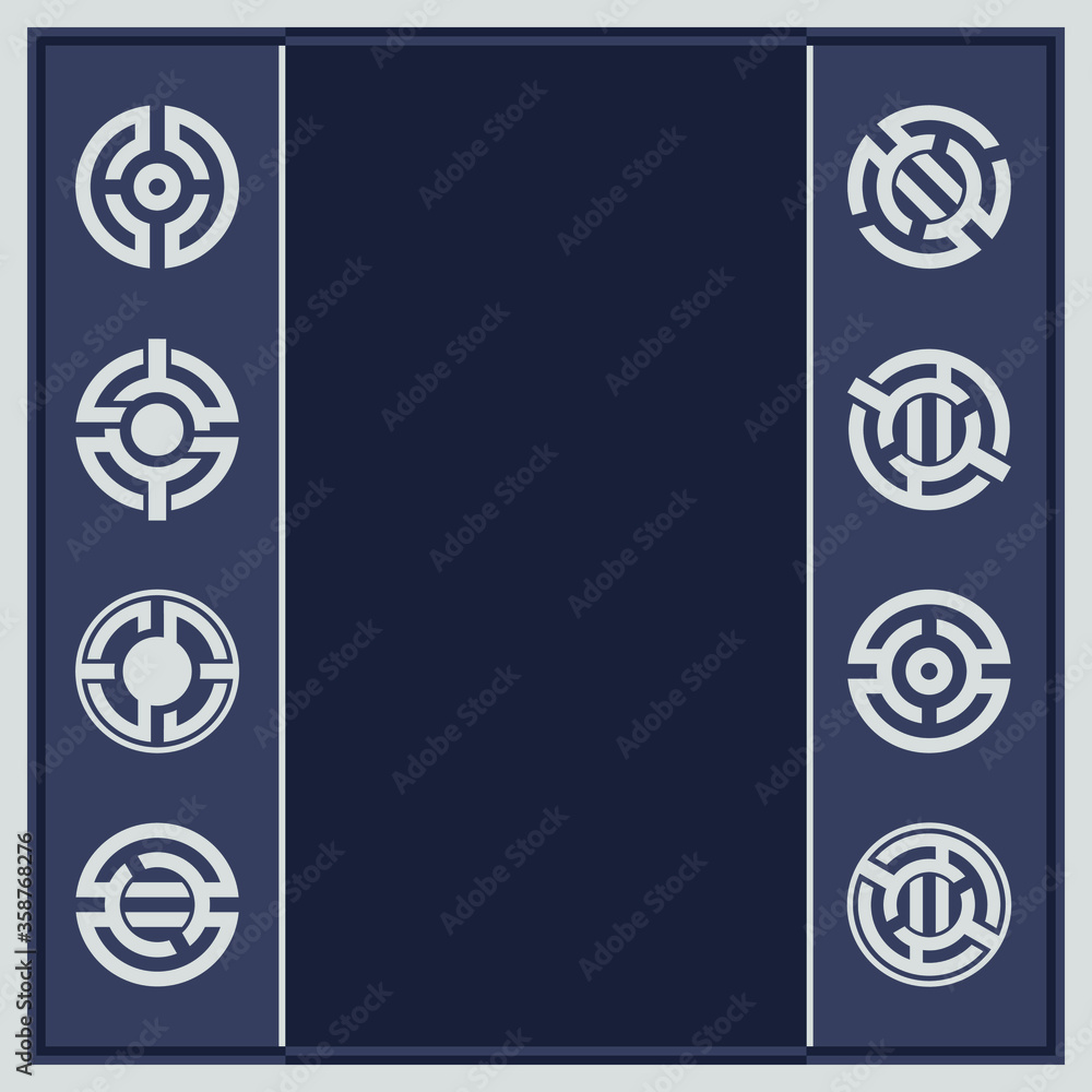 Poster abstract technology frame template for design. tech empty banner.