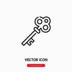 old key icon vector symbol sign