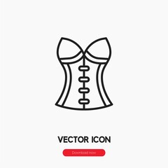 corset icon vector symbol sign