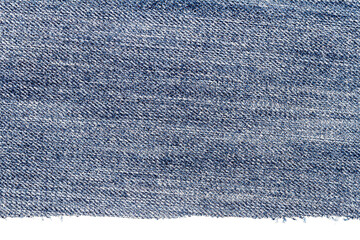 Piece of light blue jeans fabric