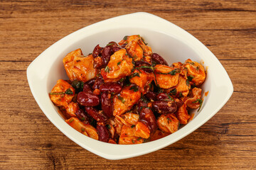 Roasted Chicken breast with bean