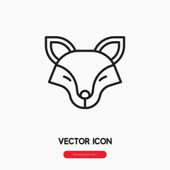 fox icon vector symbol sign