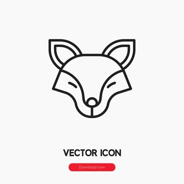fox icon vector symbol sign