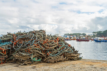 Arousa island in Pontevedra province, Spain