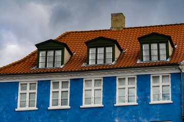 Fototapeta na wymiar Nyhavn district in Copenhagen, the capital of Denmark