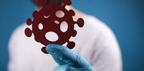 virus vaccination test research in hand