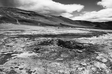 Geothermal area Hverir, Iceland.