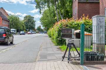 Speed trap waiting for violation of speed limit