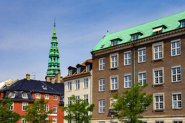 Obraz premium Architecture of Copenhagen, the capital of Denmark,