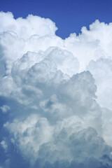 Naklejka premium Storm clouds with blue sky background.