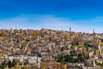 Fototapeta na wymiar It's Architecture of Amman, the capital and the largest city of Jordan