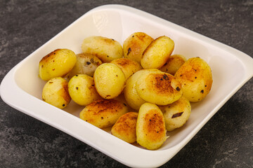 Roasted baby potato in the bowl