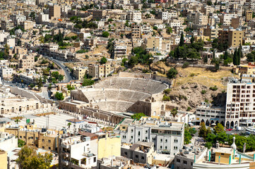 It's Ancient theater in Amman, the capital of Jordan