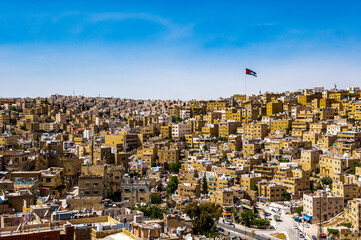 Obraz premium It's Panorama of the city of Amman, Jordan