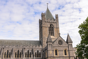Fototapeta na wymiar Christ Church is the cathedral of the United Dioceses of Dublin and Glendalough and the one of the Ecclesiastical province of United Provinces of Dublin and Cashel