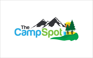 Fototapeta premium Creation for camping and adventure logo design template
