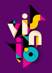 Typographic poster with abstract design. Vector illustration.