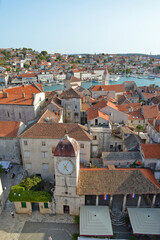 Panoramic view of the old town of Trogir, Croatia.