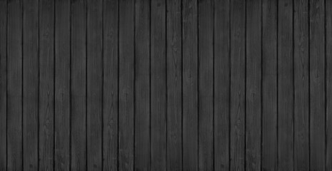 Black wooden board wide texture. Dark wood plank background