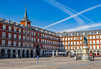 It's Plaza Mayor, the central square in Madrid, Spain