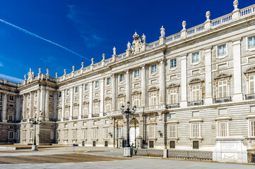Fototapeta na wymiar It's Side of the Royal Palace, Madrid Spain