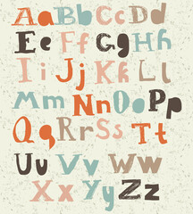 seamless retro alphabet