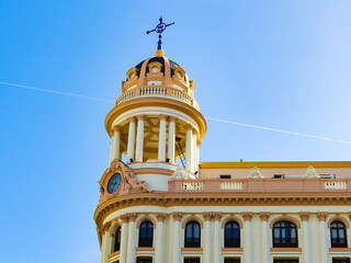 It's Building on Gran Via (Great Way), Madrid, Spain. Gran via is known as the the street that...