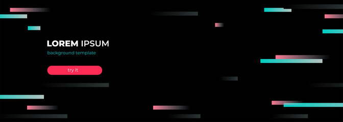 modern dark black hipster background with blue and pink line color. cyberpunk theme and trendy layout design.