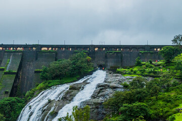 Wilson dam bhandardara in Monsoon