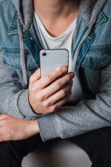 young man using mobile phone