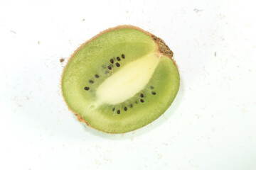 organic fresh juicy kiwi on white background.