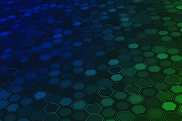Abstract hexagon background. Futuristic tech illustration.