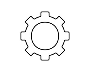 Gear vector icon in flat style. Cog wheel illustration on white background. Gearwheel cogwheel business concept.
