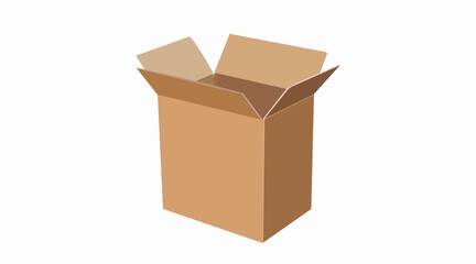 Carton delivery packaging, Box. Vector Isolated Illustration